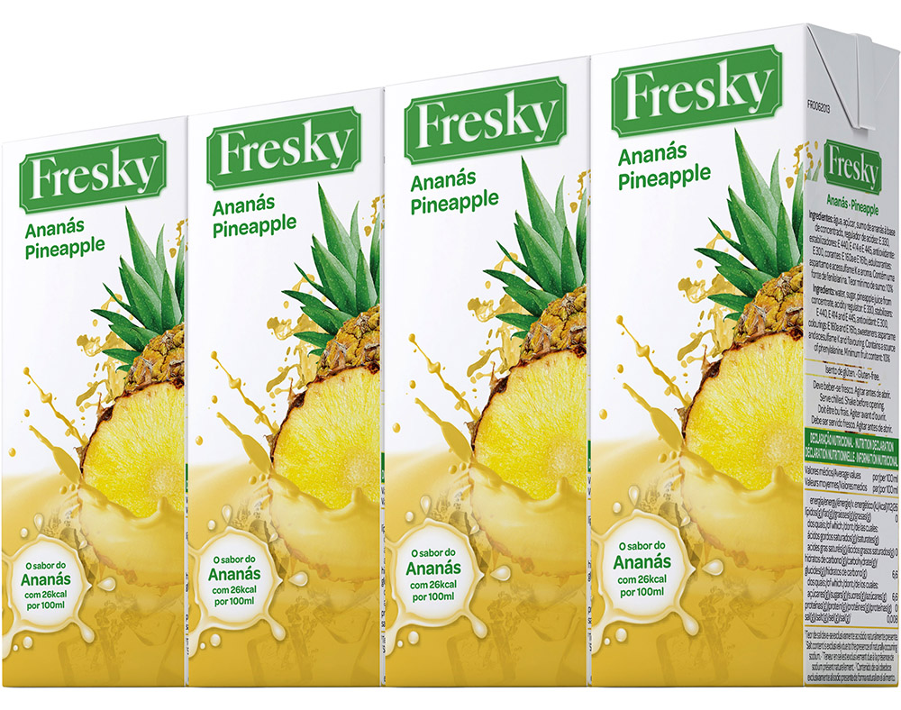 Bebida Fresky De Fruta Ananás 4x200ml Fresky