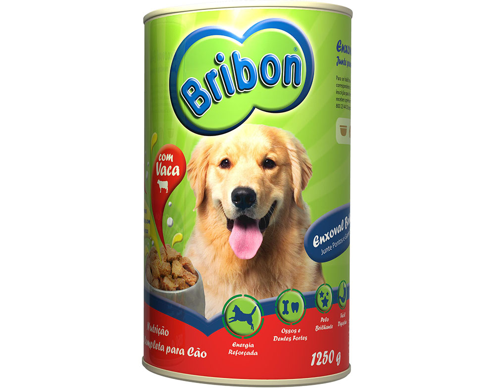 Comida húmida para cão bribon carne vaca 1.25kg