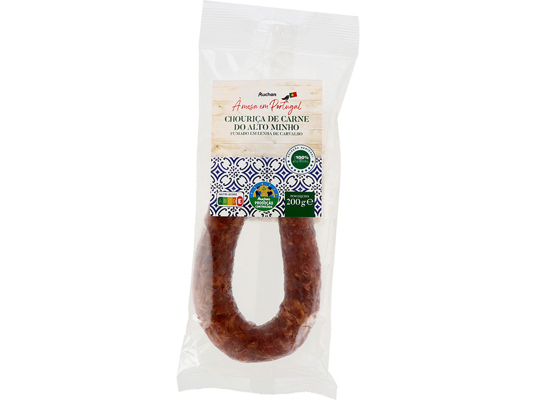 Chouriço De Carne Cozer Auchan À Mesa Em Portugal Cultivamos O Bom Alto Minho 200g Auchan