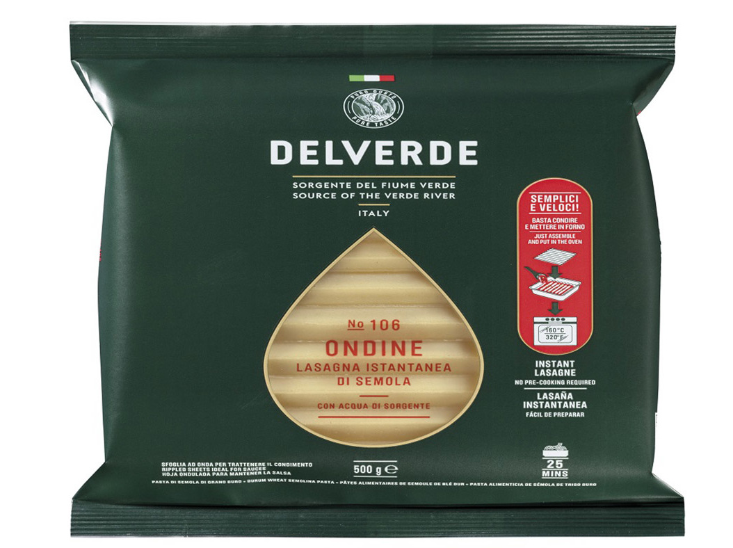 Massa delverde lasanha ondine 500g