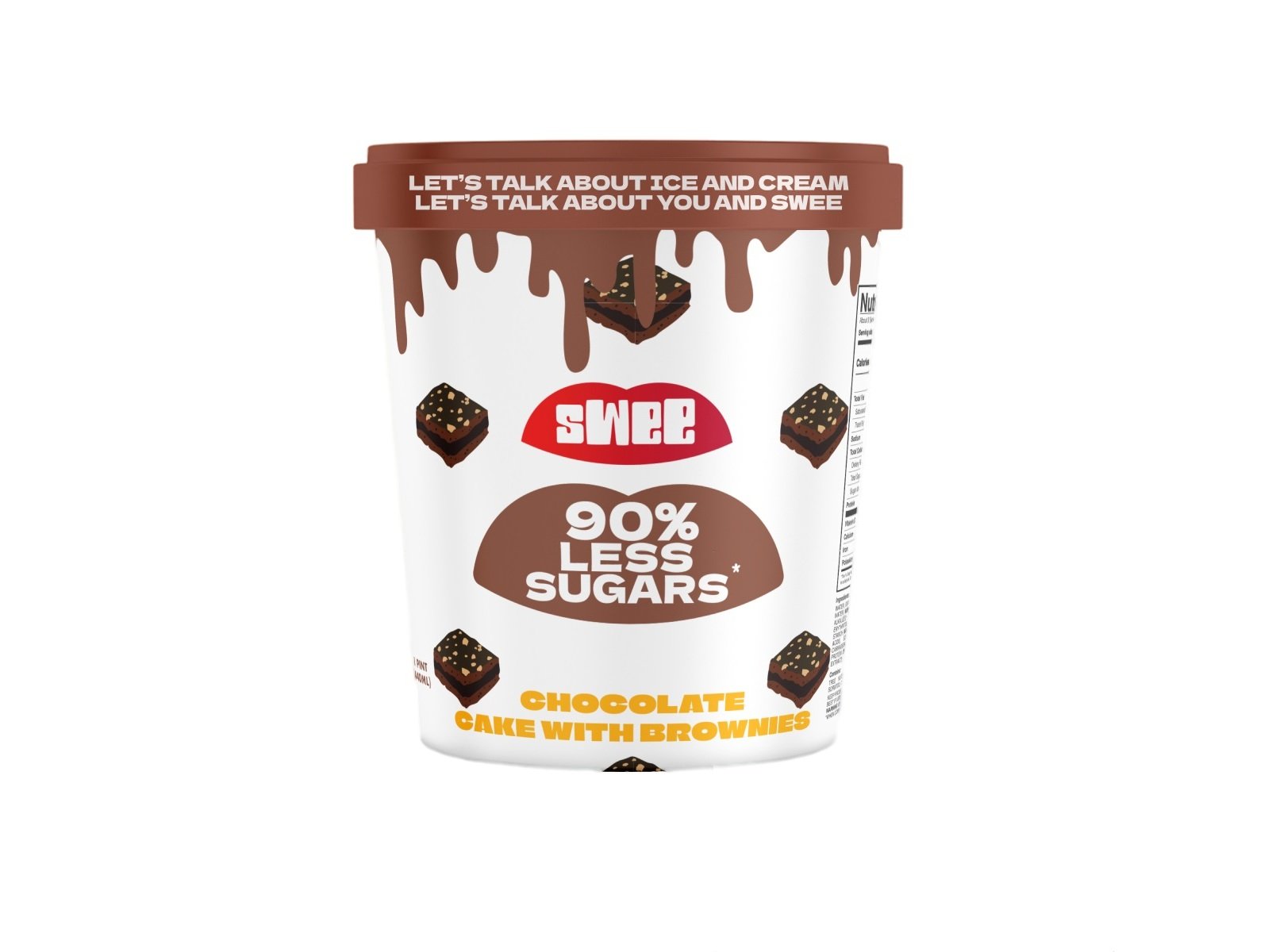 Gelado Swee Cacau Brownie Vegan 450 Ml