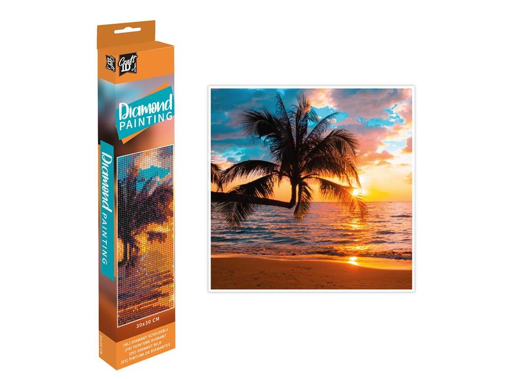 Pinta Com Diamantes Grafix Praia 20x20cm