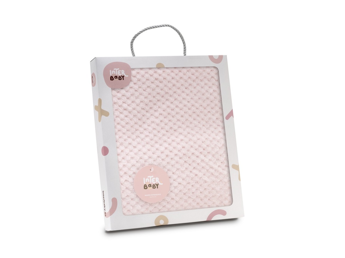 Manta interbaby suave rosa 80x110cm