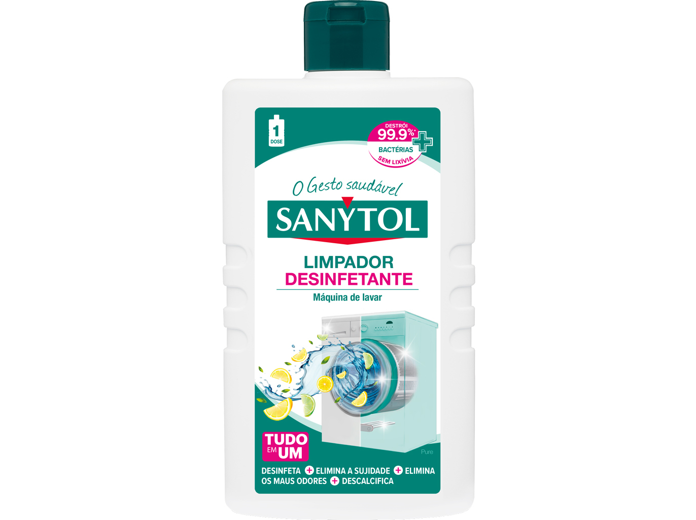 Limpador desinfetante sanytol máquina lavar 240 ml