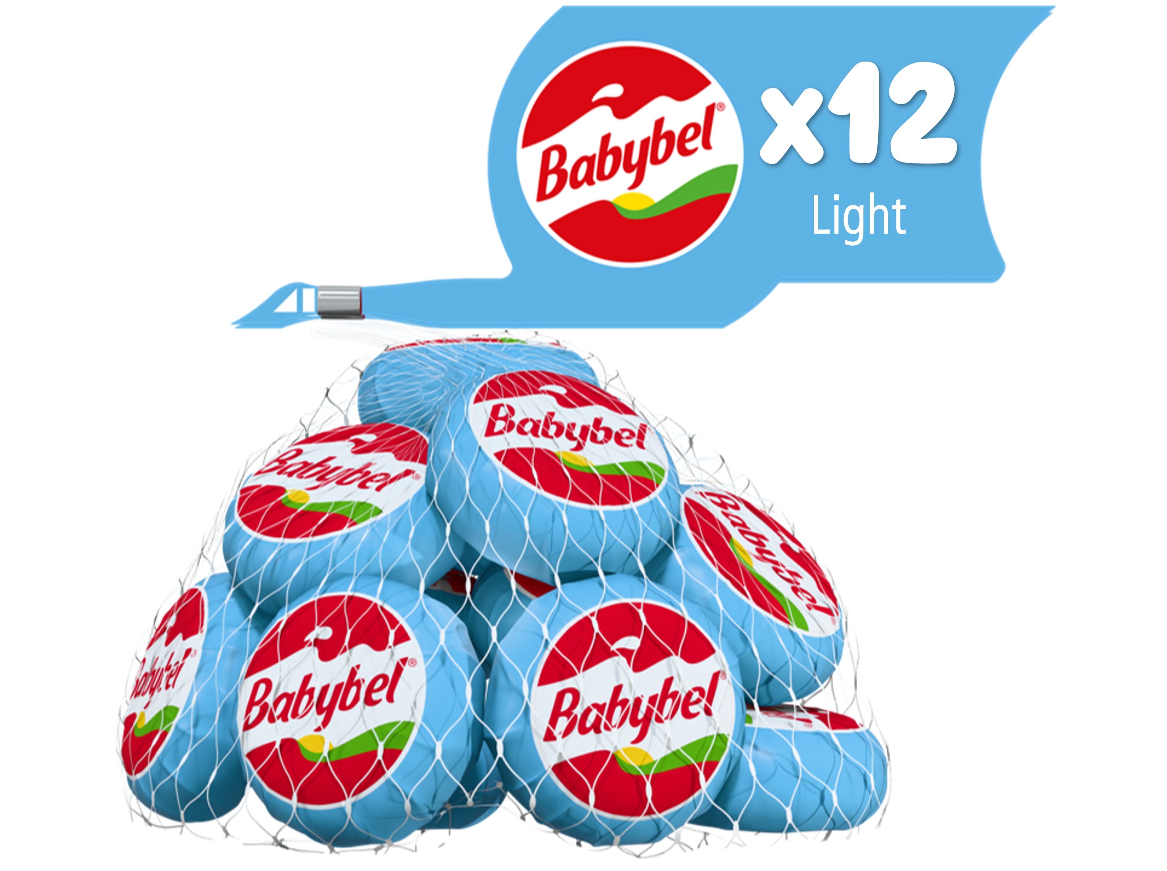 Queijo mini babybel light 12un 240g