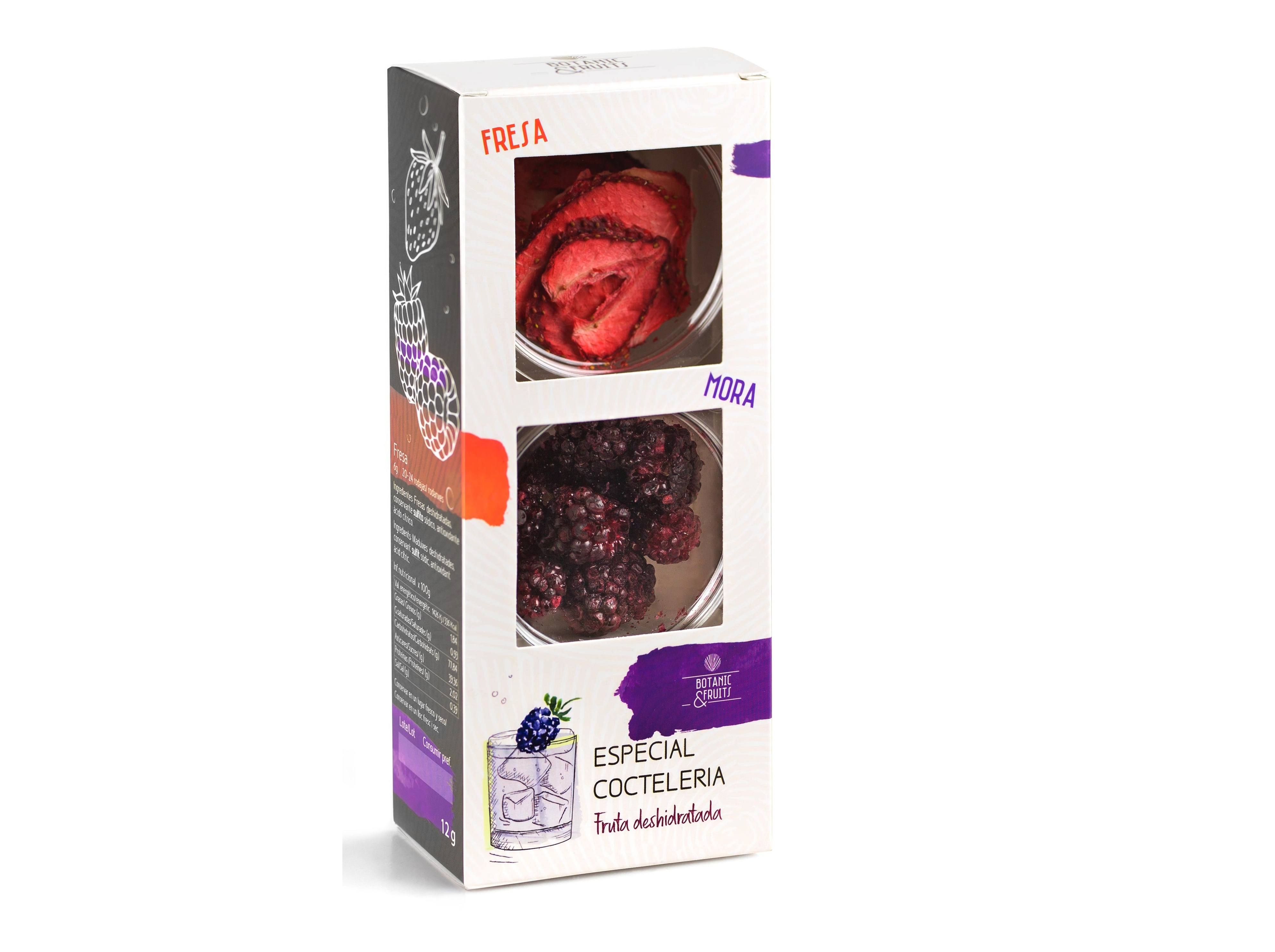 Morangos e amoras botanic desidratado 12g