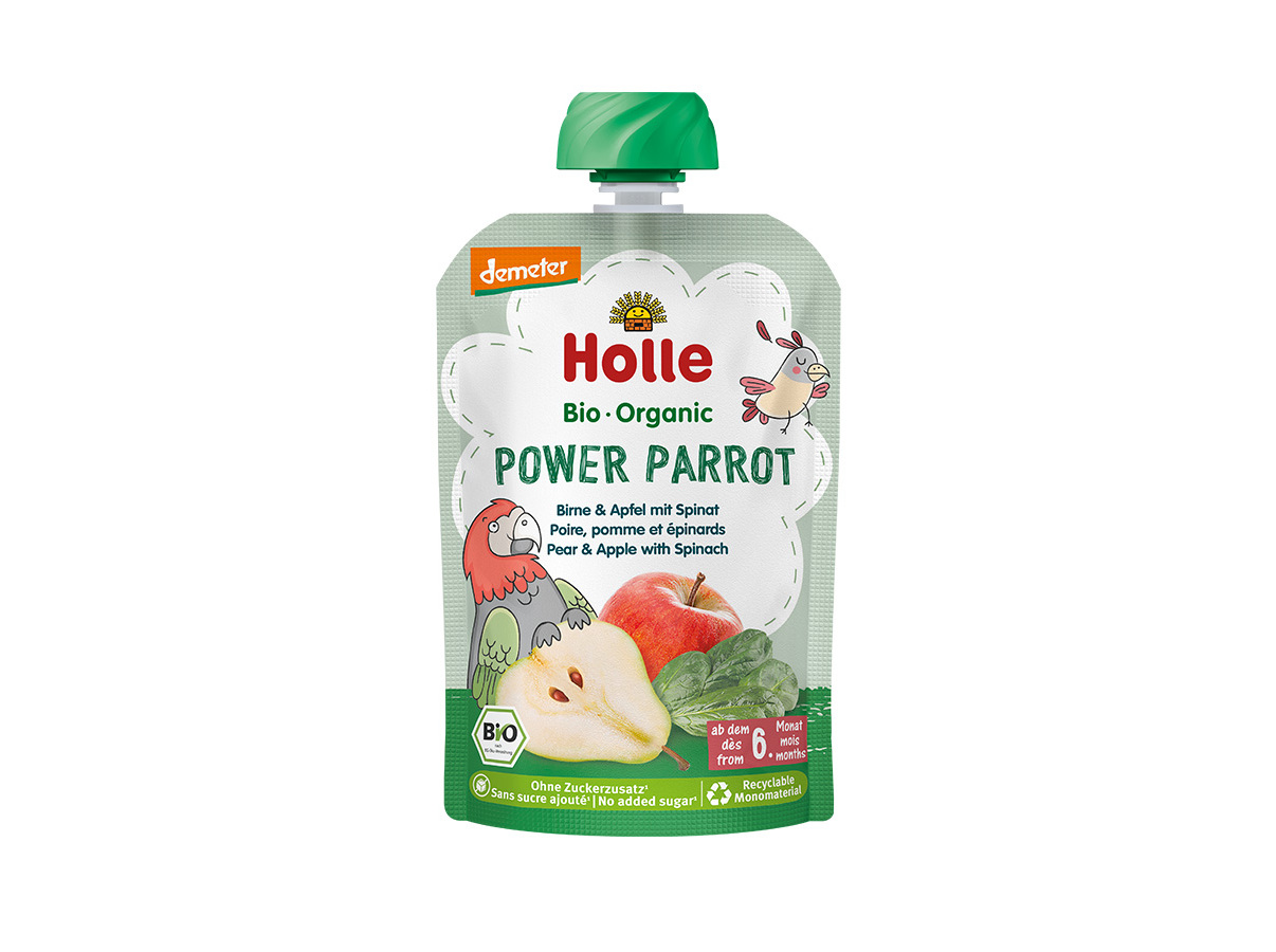 Saqueta Bio Holle Pera+maçã+espinafres 6m 100g Holle