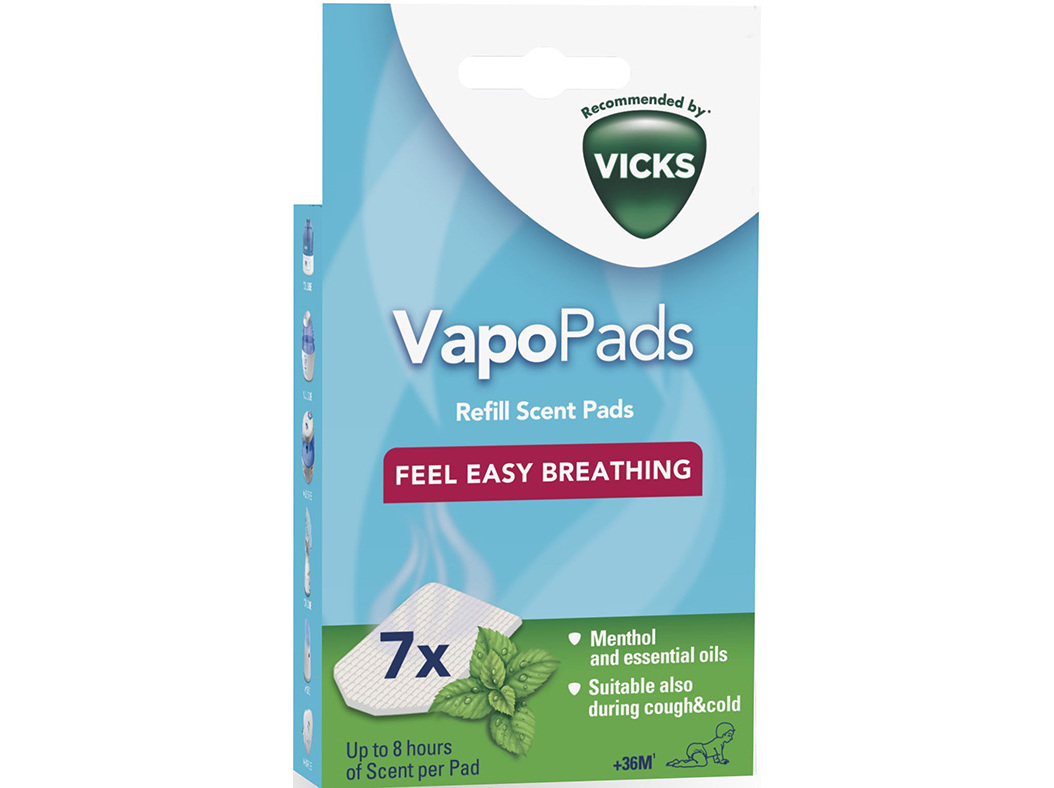 Recargas vicks vapoads mentol 7un