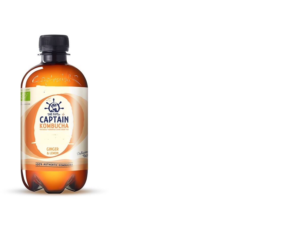 Kombucha the gutsy captain gengibre limão bio 400ml