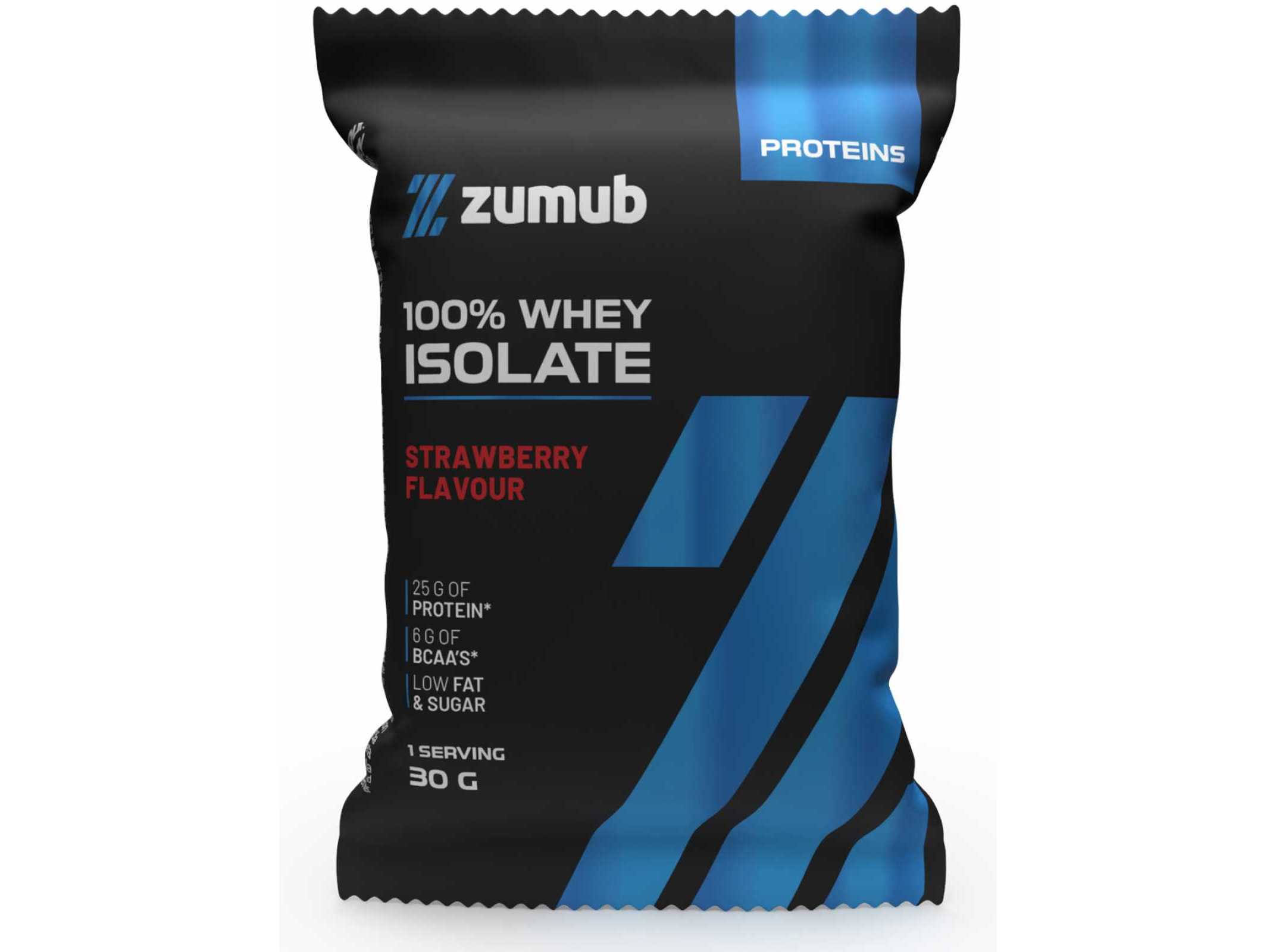 Proteina Whey Zumub 100% Isolada Morango 30g Zumub