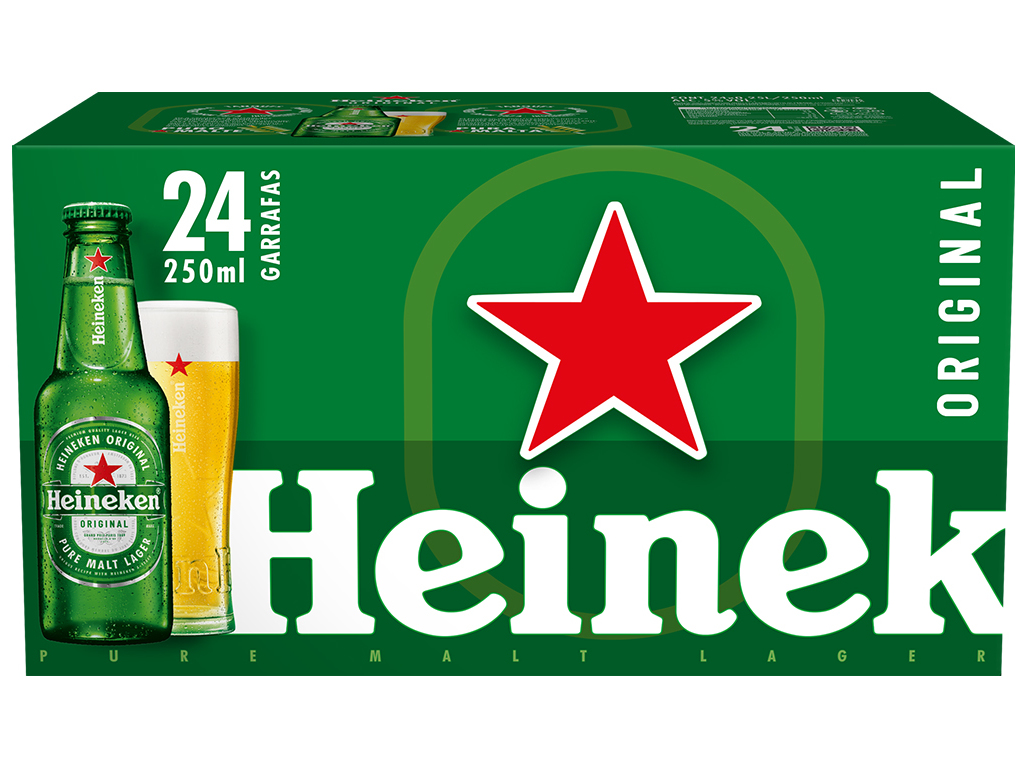Cerveja heineken premium 24x0.25l
