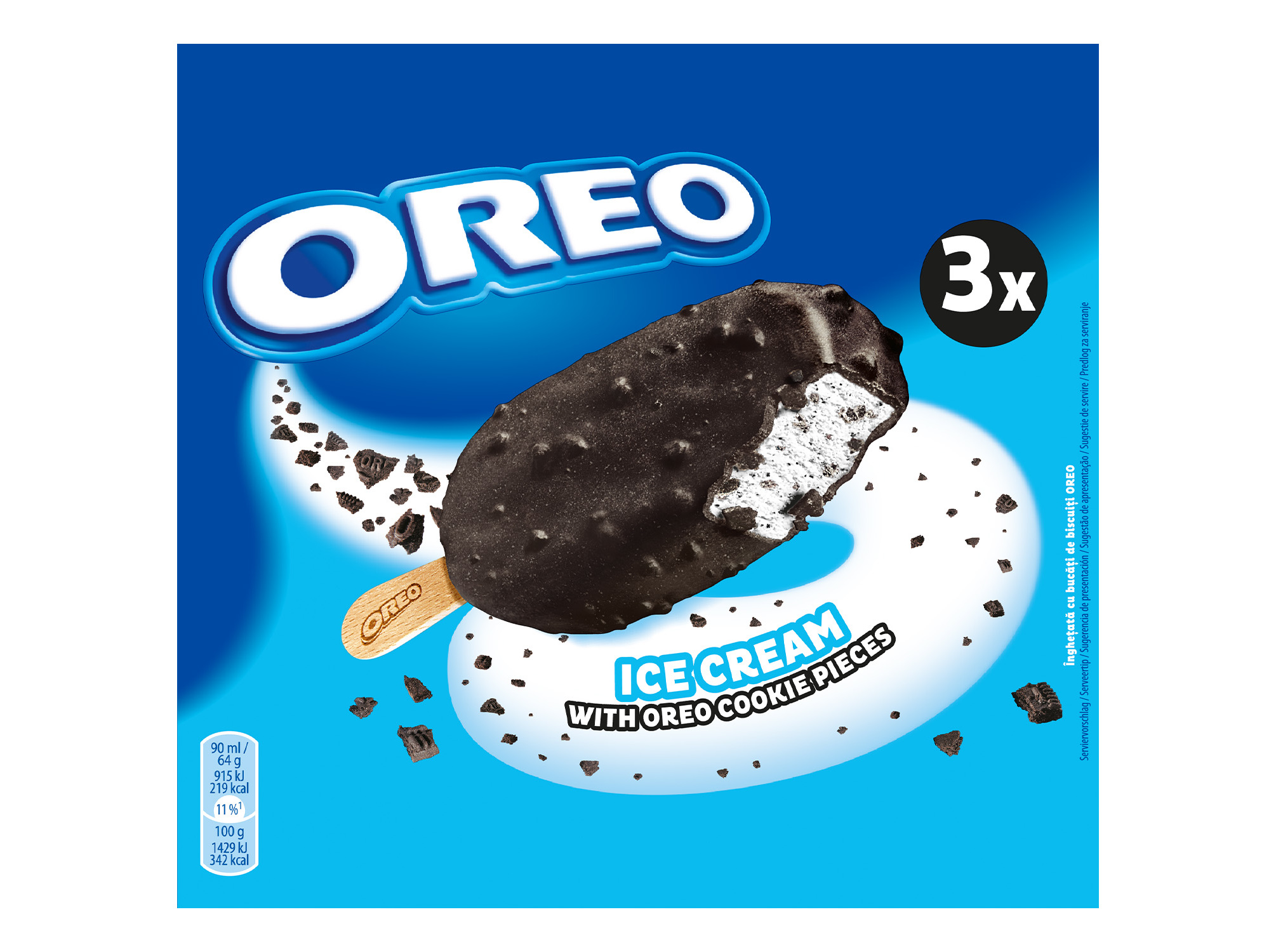 Gelado oreo bombom 3x90ml
