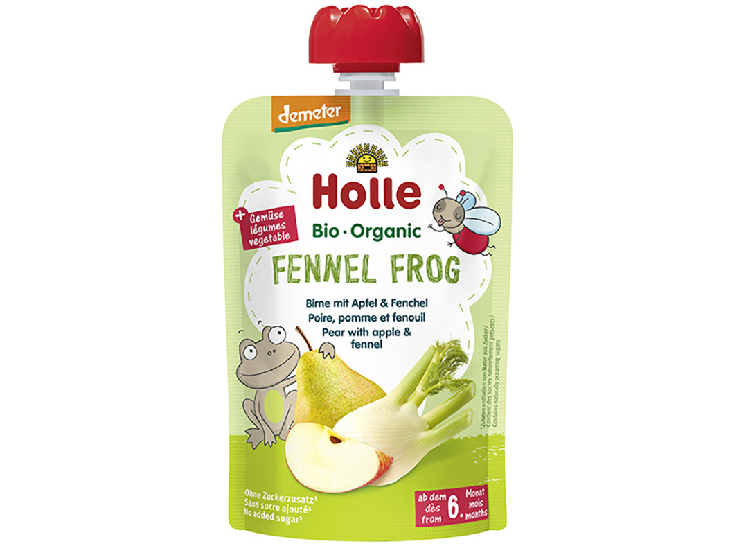 Saqueta bio holle pera+maçã+funcho 6m 100g