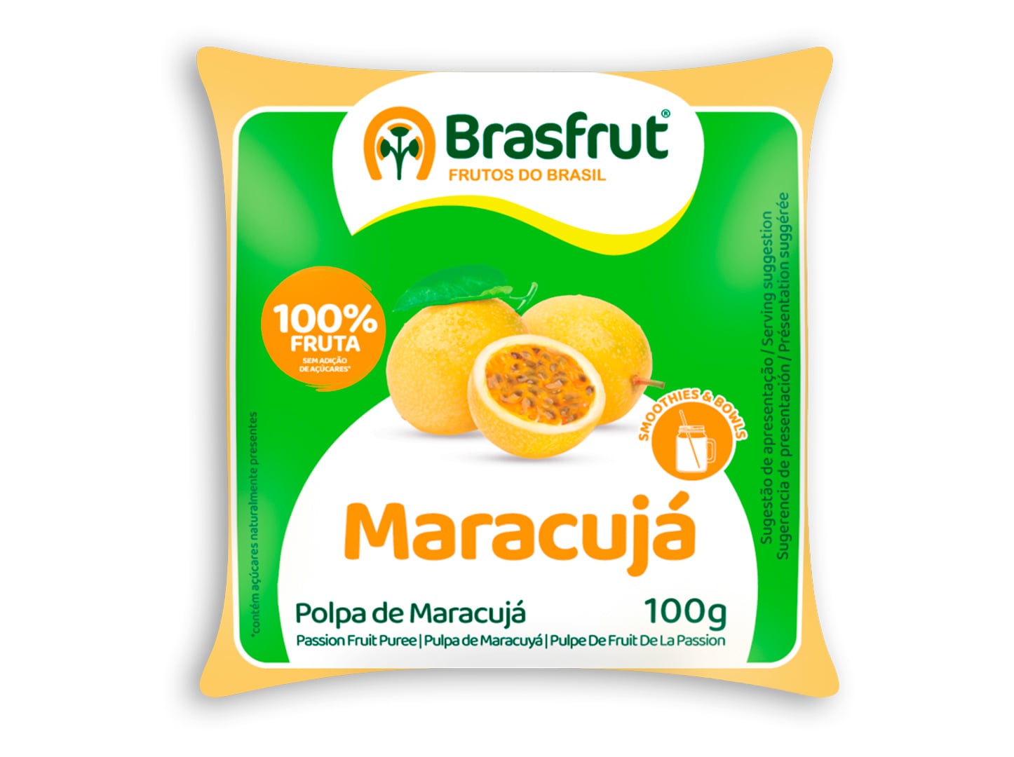Polpa Brasfrut De Fruta Maracujá 100g Brasfrut