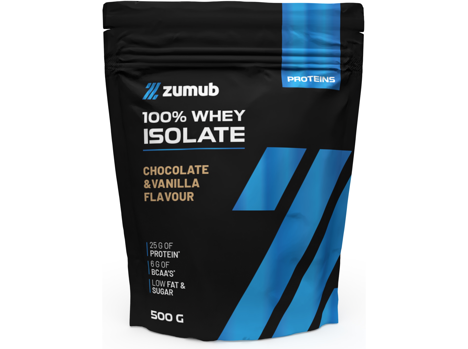 Proteina whey zumub 100% isolada choco baun 500g