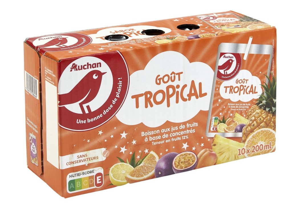 Refrigerante S/gas Auchan Tropical 10x0.20l Auchan