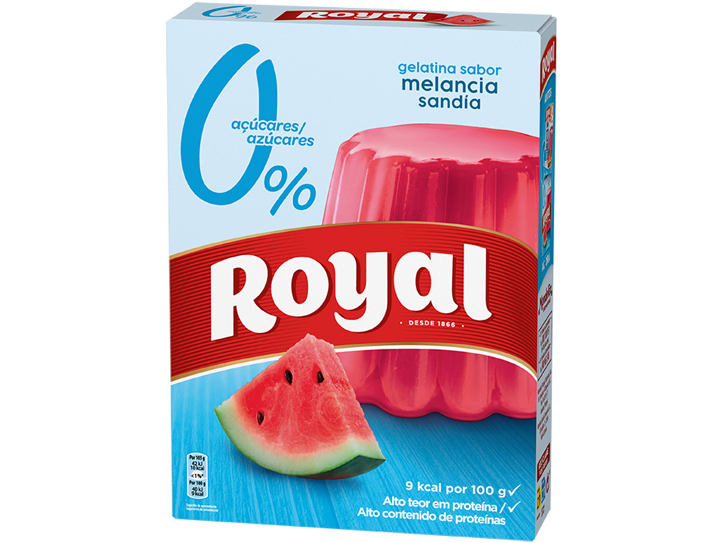 Gelatina royal melancia light 10 kcal 31g