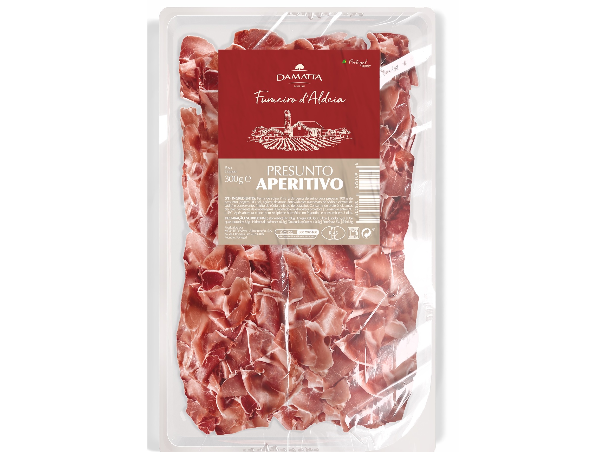 Presunto Damatta Aperitivo Sabor Português 300g