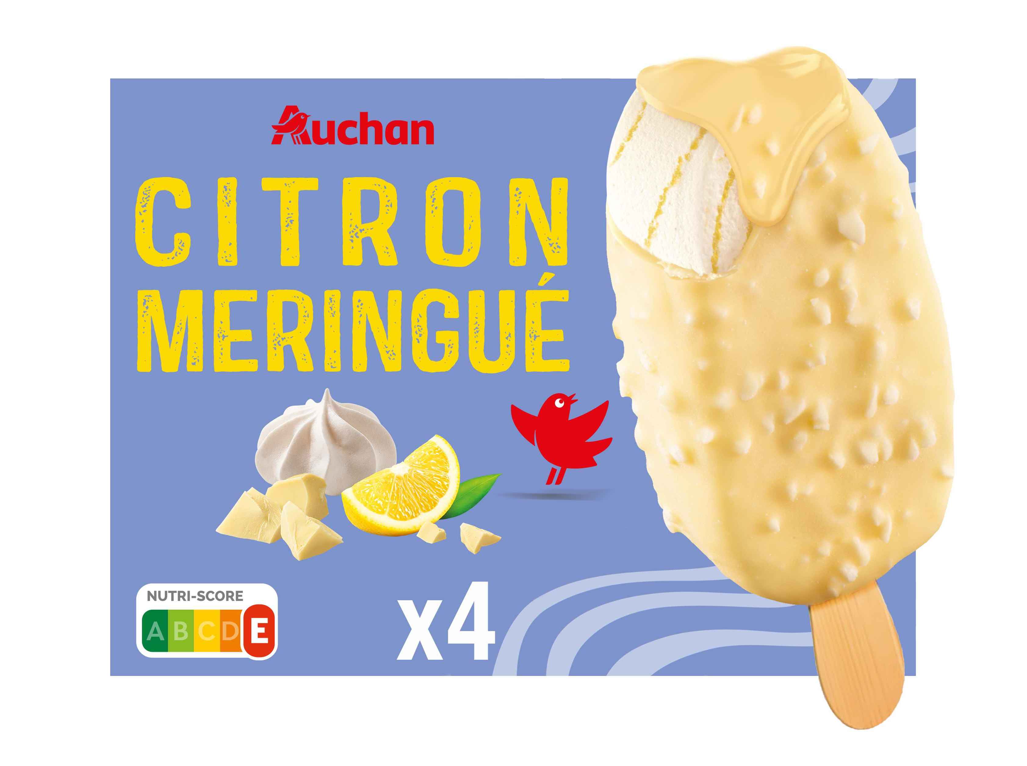Gelado Palito Auchan Limão Merengue 4x100ml Auchan