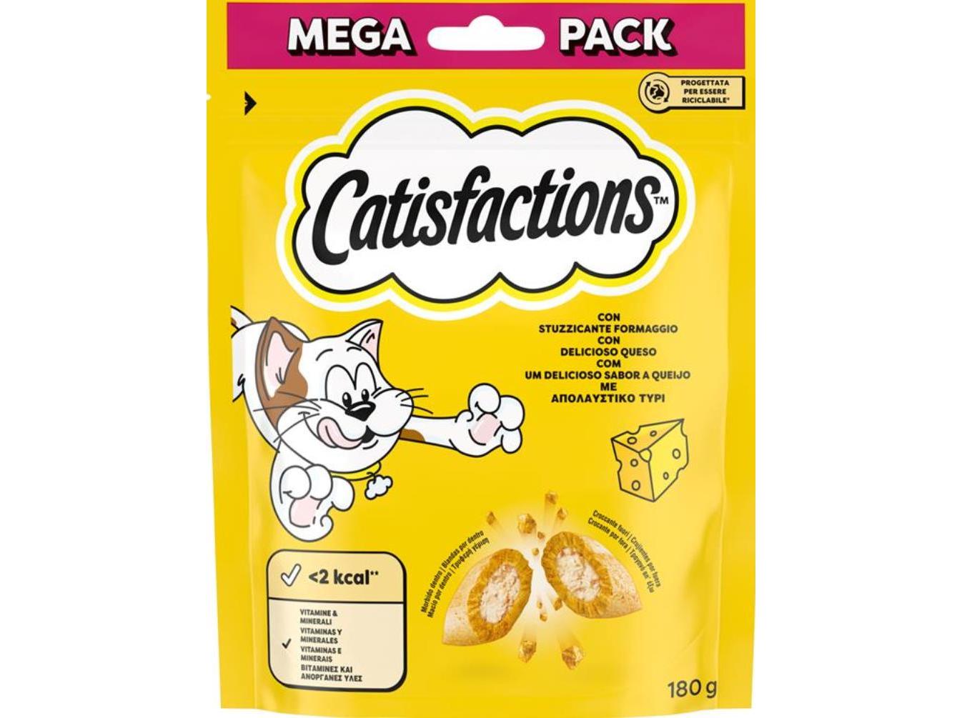 Snacks para gato catisfactions queijo 180g