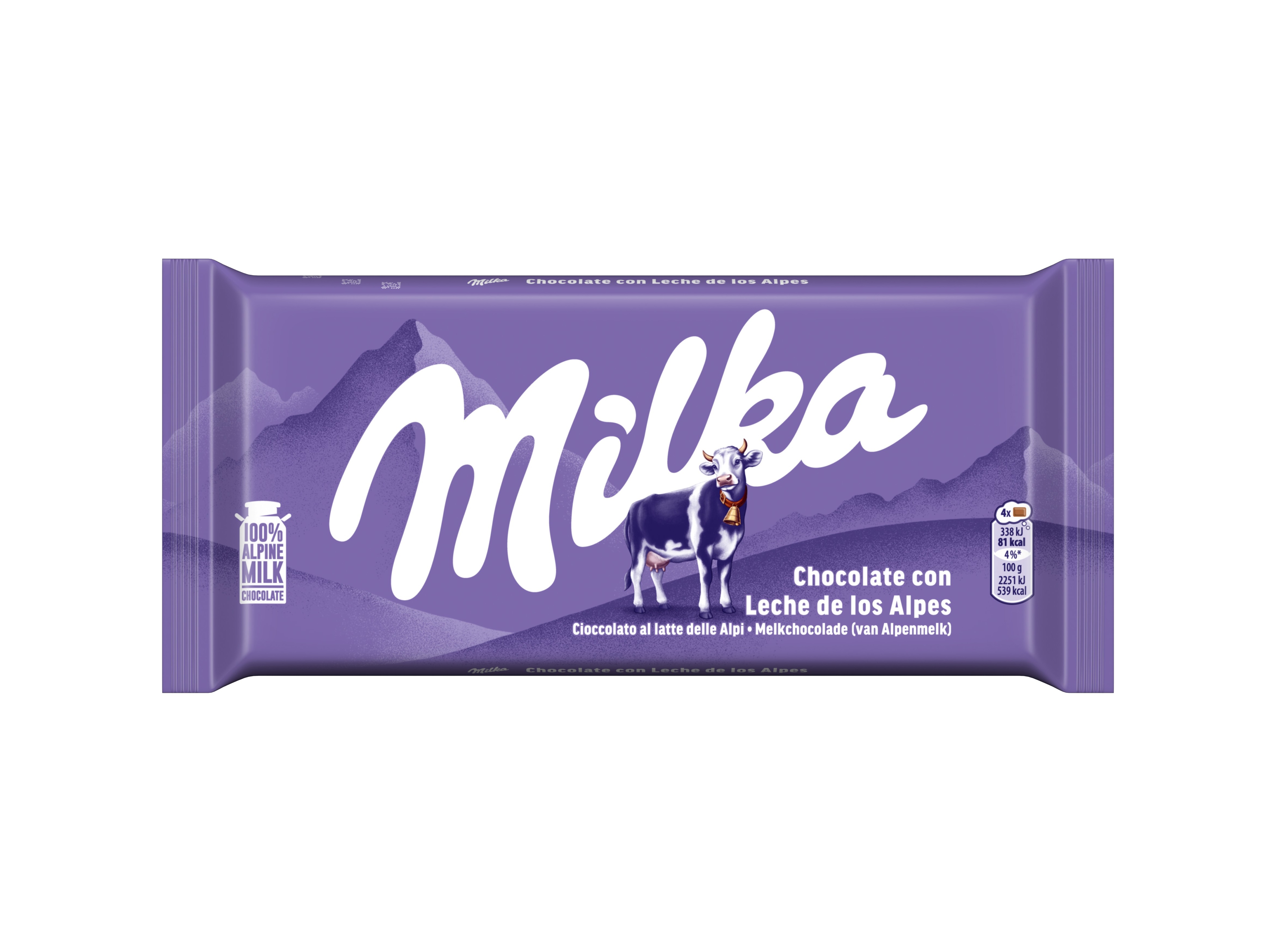Chocolate milka leite 90 g