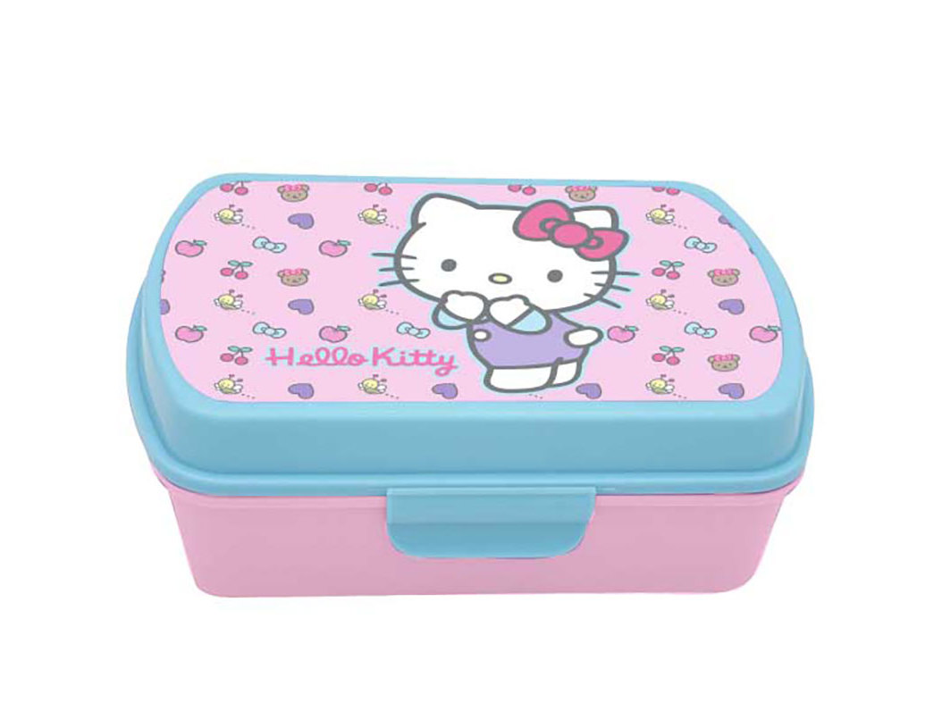 Caixa plástico para lanche hello kitty