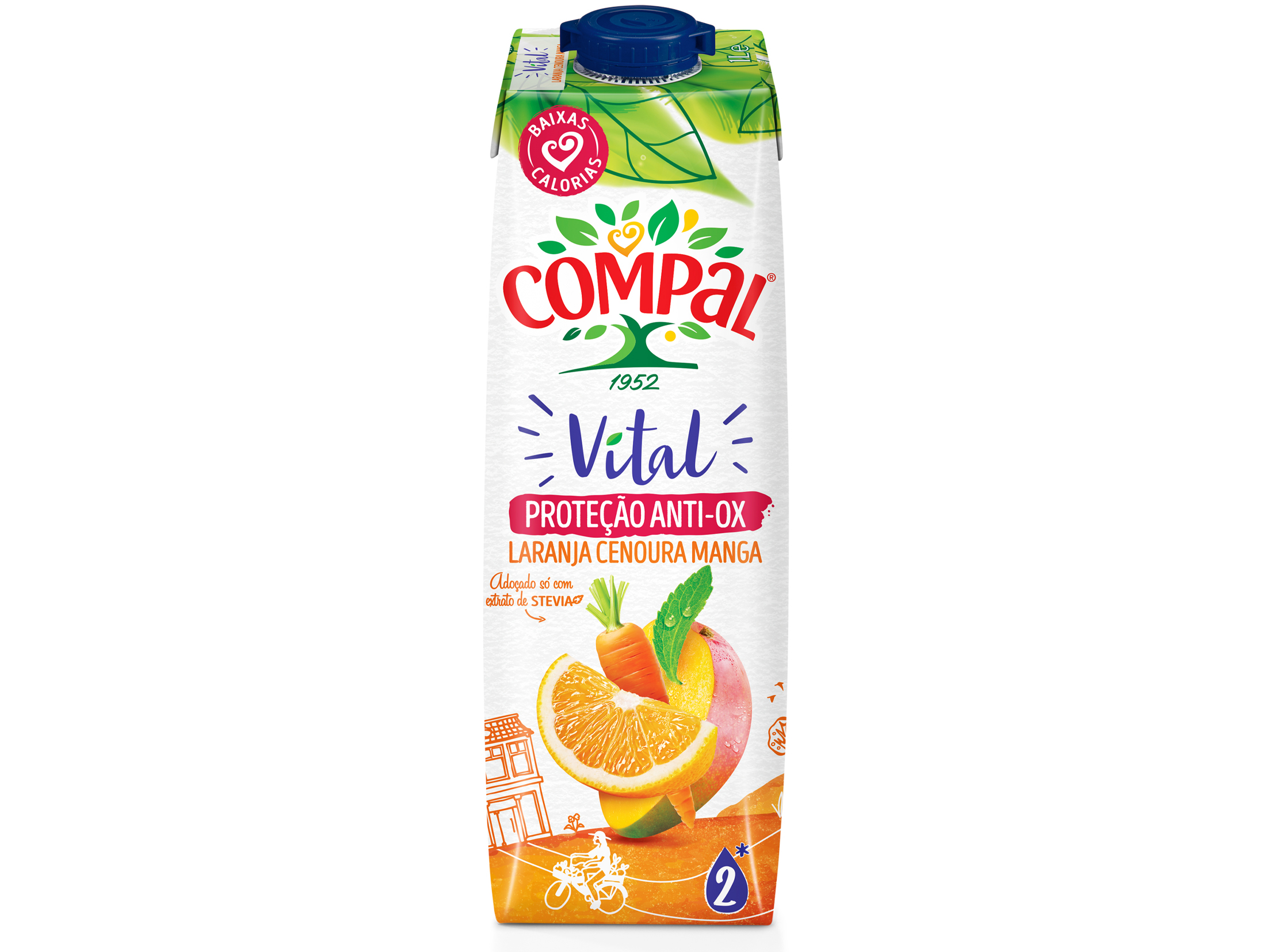 Néctar Compal Vital Laranja Cenoura E Manga 1l Compal