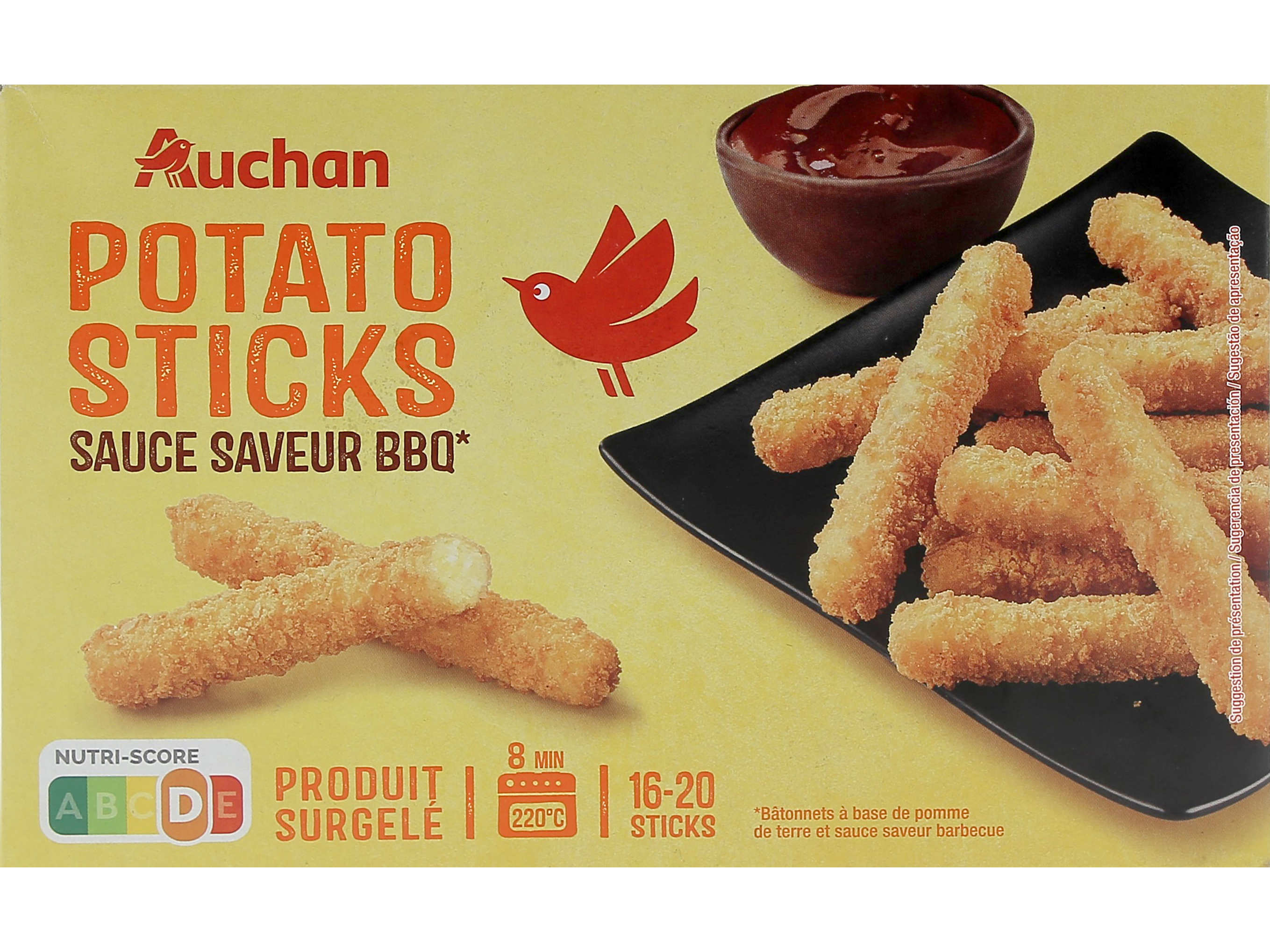 Patato Sticks Auchan Com Molho Barbecue 250g Auchan