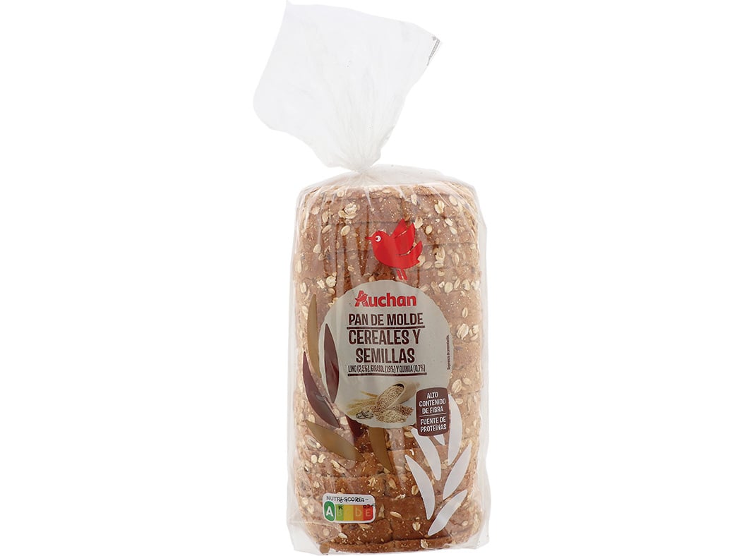 Pão De Forma Auchan Cereais E Sementes 580 G Auchan