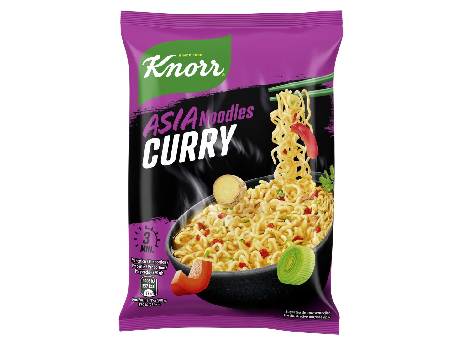 Massa Asia Noodles Knorr Caril 70g Knorr