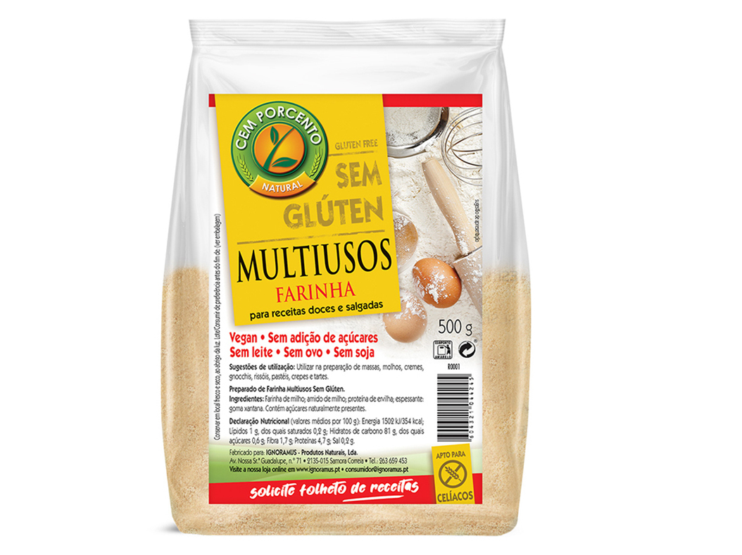 Farinha Cemporcento Multiusos Sem Glúten 500g Cemporcento