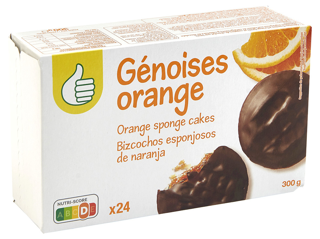 Bolacha Recheada Polegar Laranja Cob.choco.preto 300g # Polegar