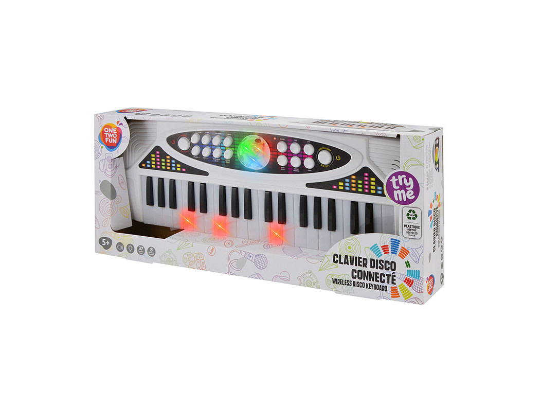 Teclado 37 Teclas One Two Fun Com Bluetooth