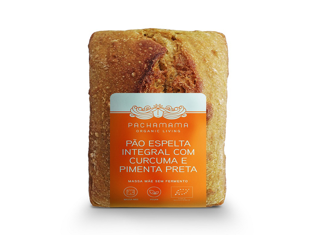 Pão Pachamama Espelta Integral Curcuma E Pimenta 450g Pachamama