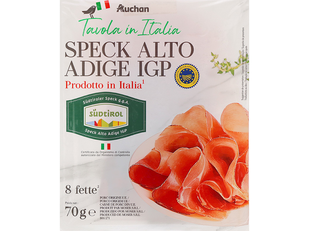 Presunto Speck Auchan Igp 70g Auchan
