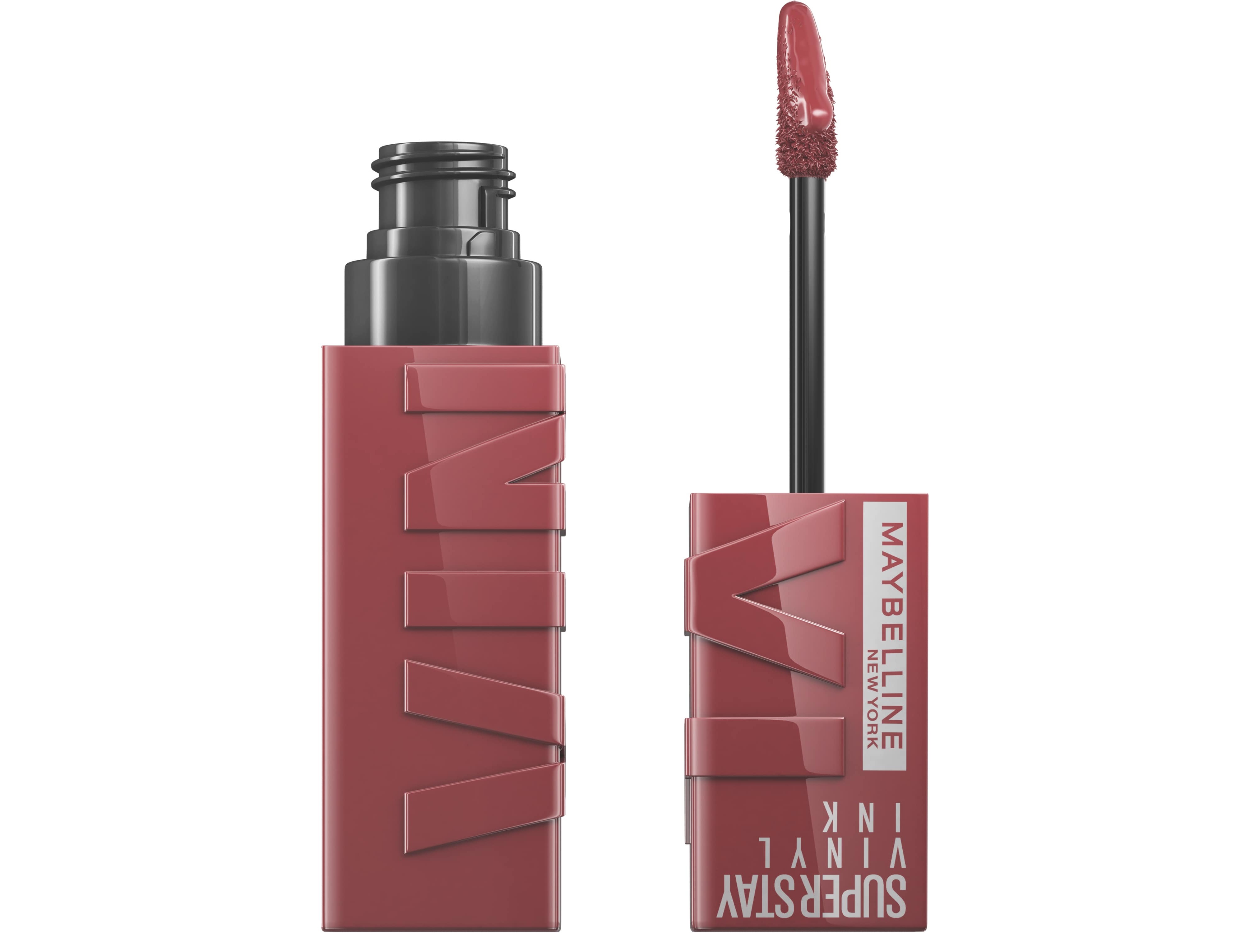 Batom maybelline superstay vinyl ink 40 witty nu