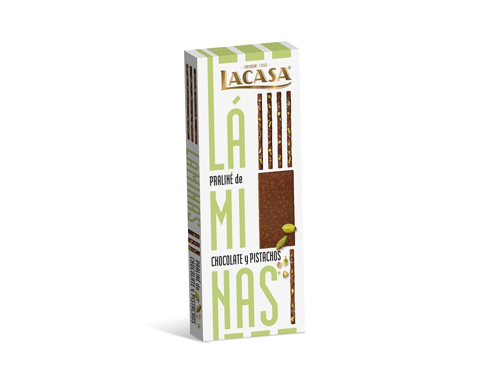 Chocolate Lacasa Laminas De Pistachio 128g