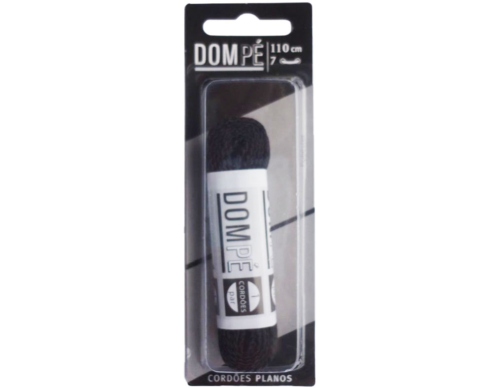 Cordao plano dom pé preto 110cm