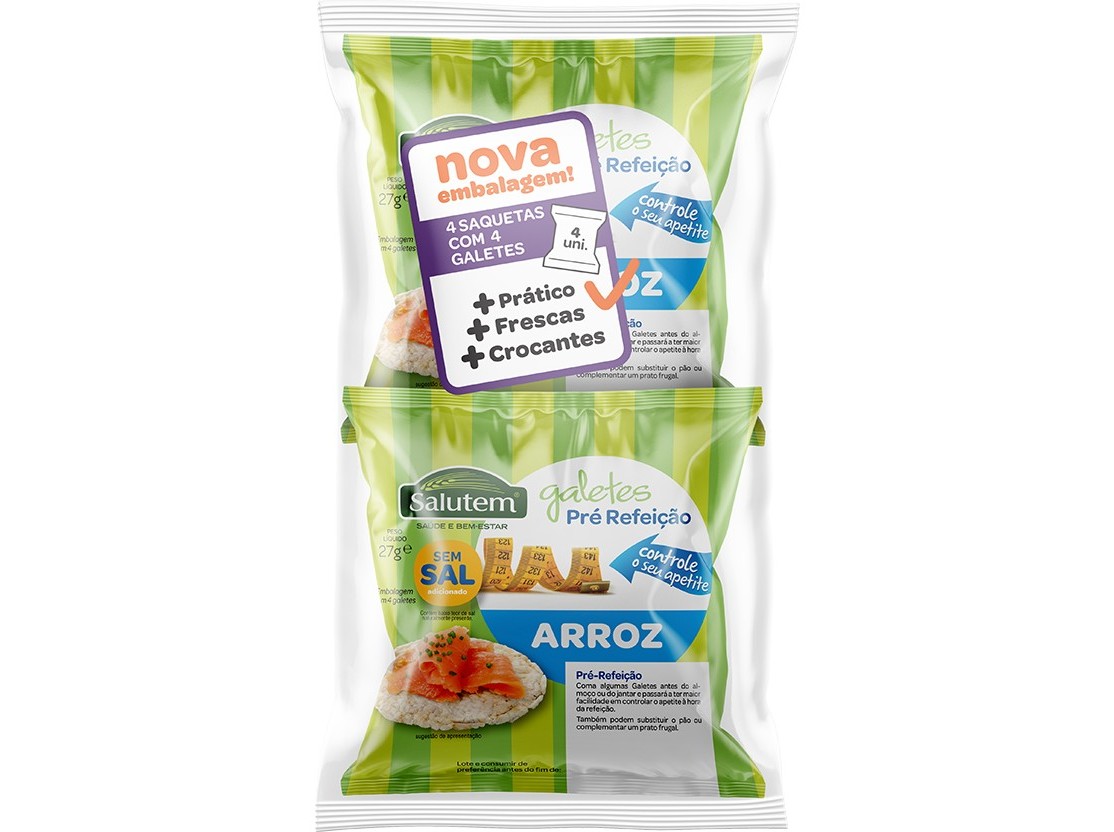 Tortitas Salutem Arroz Sem Sal Unidose 4x4 Salutem