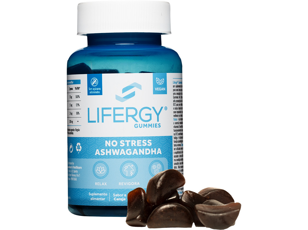 Suplemento Lifergy No Stress Ashwagandha 60gomas Lifergy