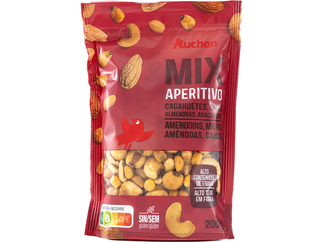 Mistura De Frutos Secos Auchan Com Sal 200g Auchan