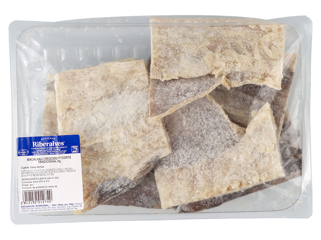 Bacalhau Crescido Noruega Cortado Embalado Kg Noruega