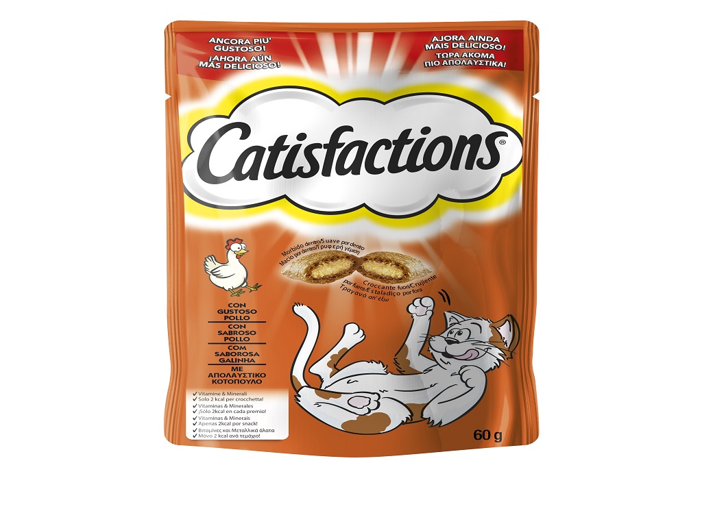 Snack para gato catisfactions galinha 60g