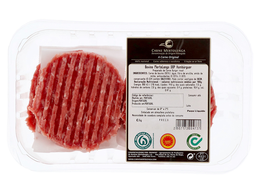 Hamburguer de bovino mertolengo dop isento de gluten kg