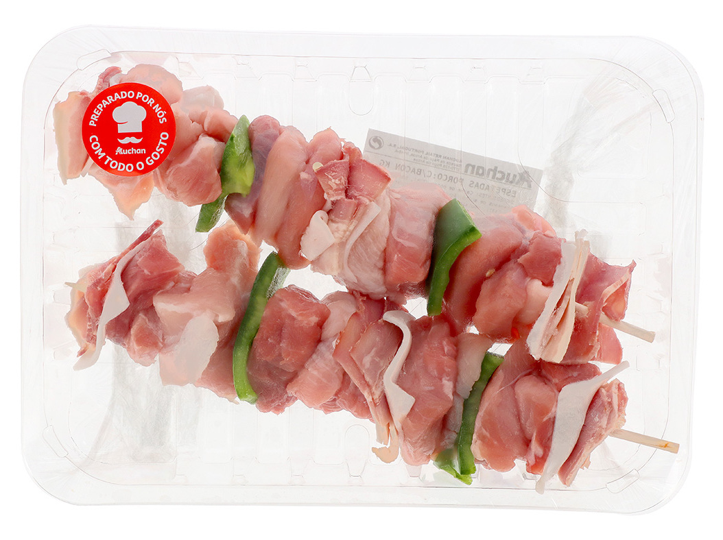 Espetadas Porco C/bacon Kg Auchan