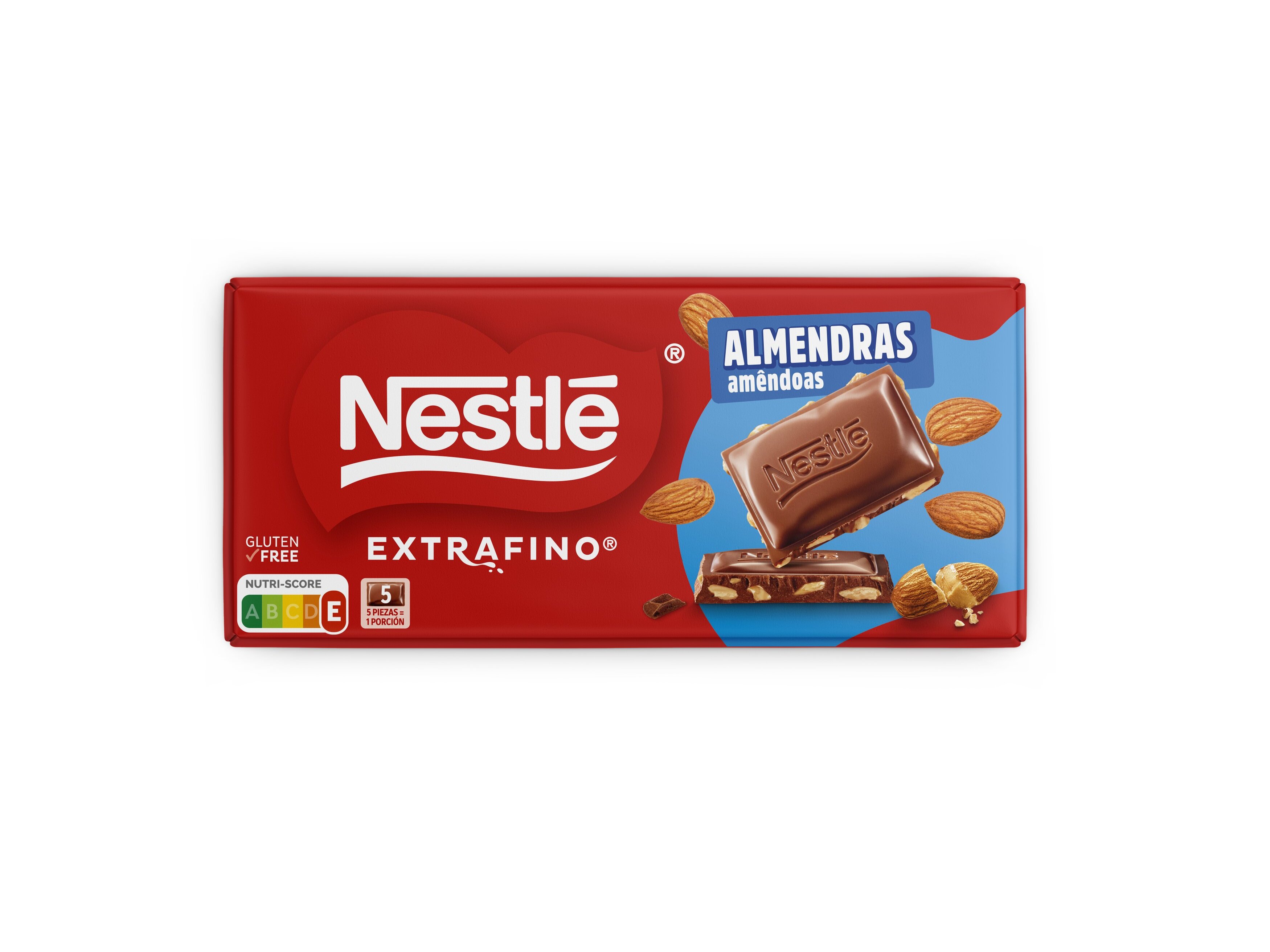Tablete Nestlé Extrafino Chocolate Leite Com Amêndoas 123g Nestle
