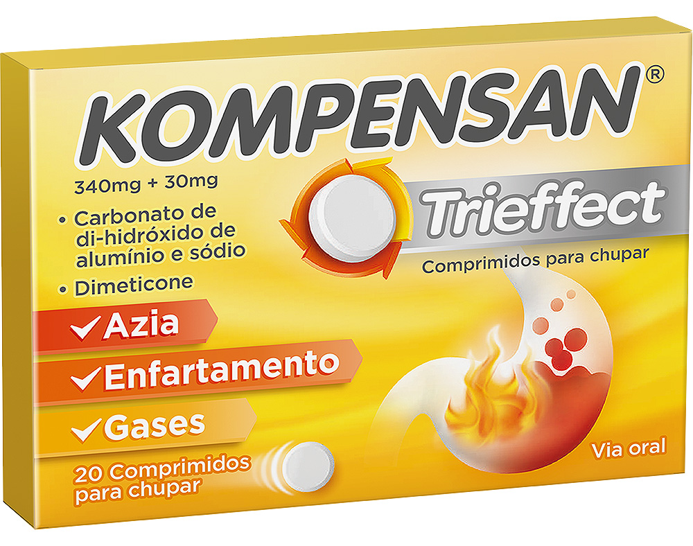Comprimidos Kompensan Trieffect 340mg+30mg 20un
