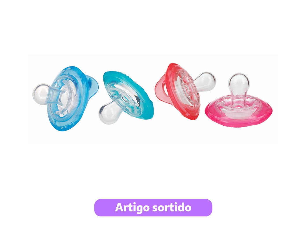 Chupeta redonda natural flex nuby em silicone 6-36 meses