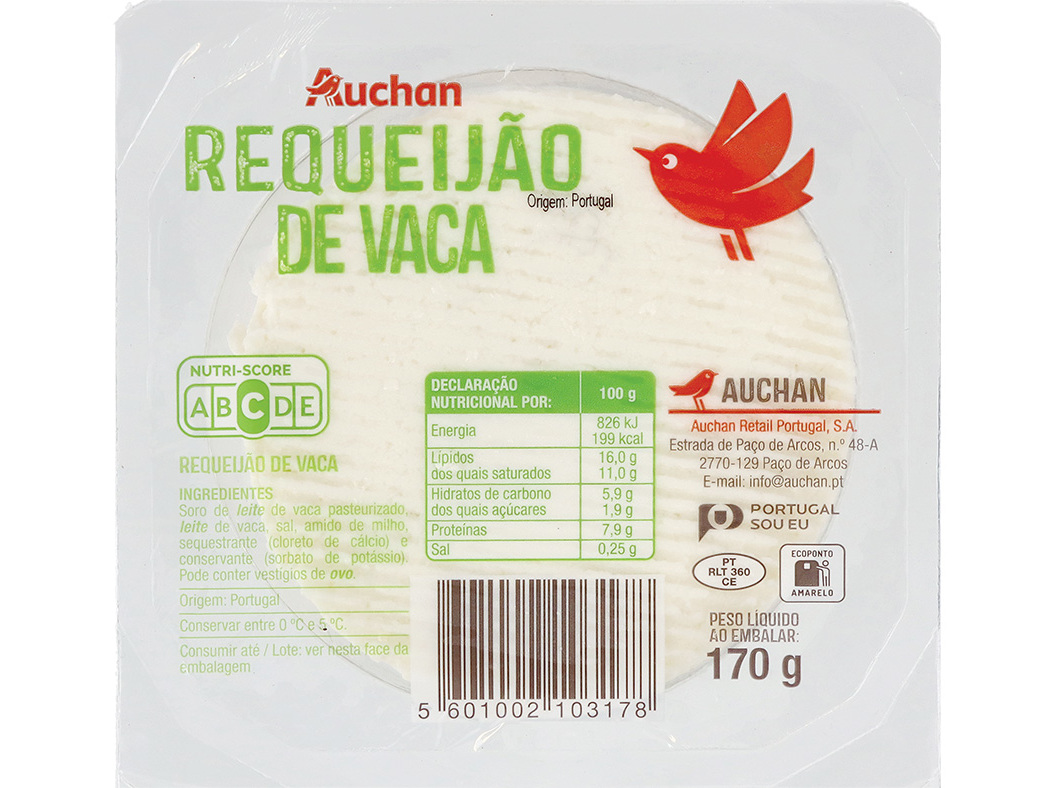 Requeijao De Vaca Auchan 170g Auchan