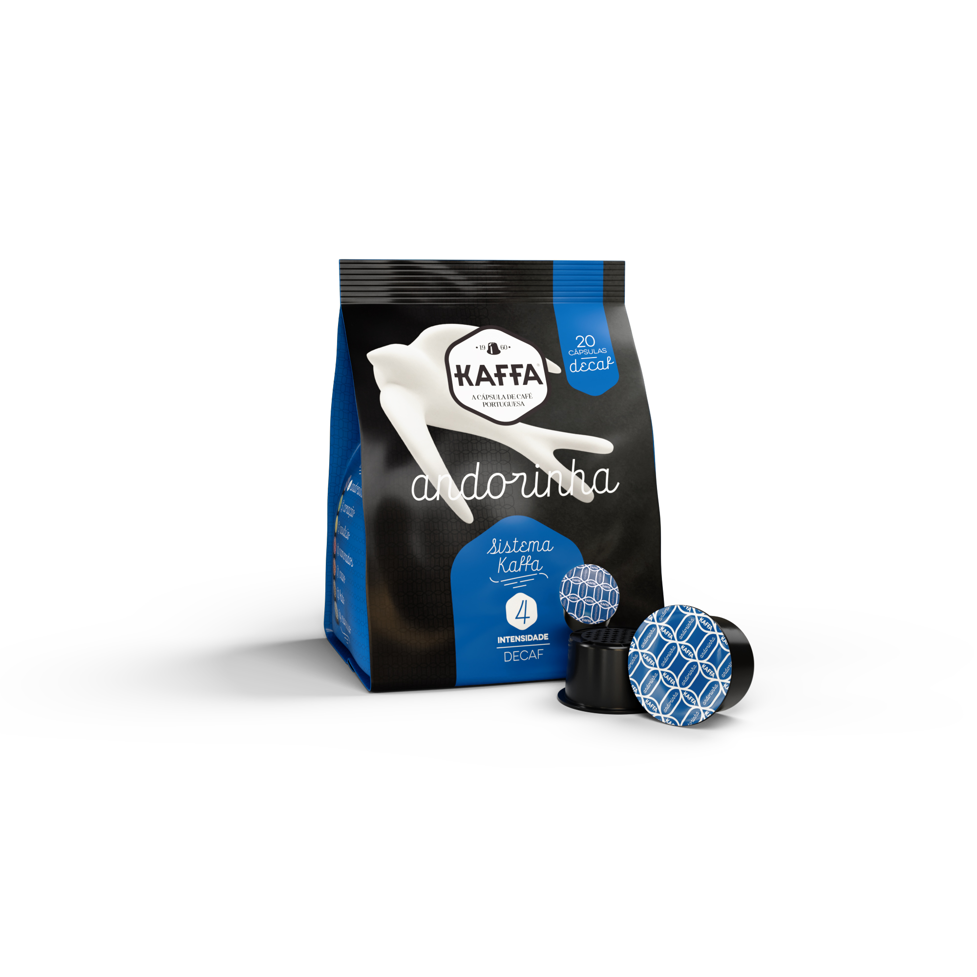 Cápsulas kaffa descafeinado andorinha sk intensidade 4 20un